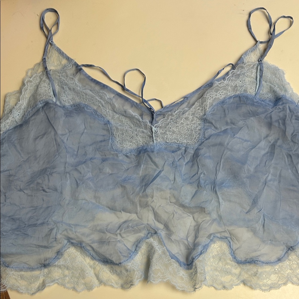 SKIMS Blue Lace Camisole in Glacier 3X